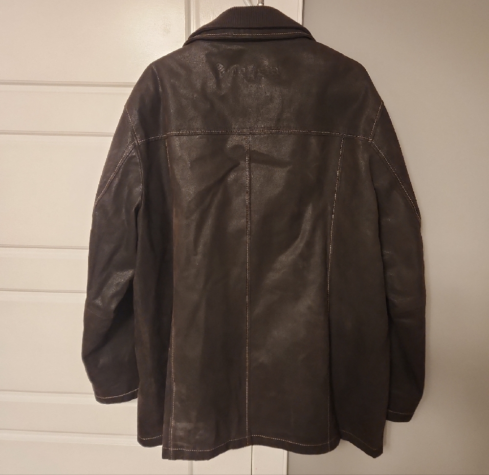 Danier Dark Brown Leather Suede Jacket - Picture 3 of 7
